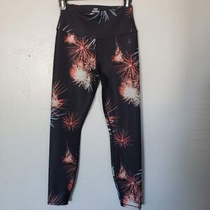 Good American Size 1 Black Firework Core Strength 7 Leggings Athletic Athleisure
